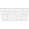 Ekena Millwork Beaux Architectural Grde PVC Ceiling Medallion, 38"W x 25 3/8"H x 3"ID x 13 1/4"C x 1"P, One-Piece CMP38X25BX-03000 - alternate 3